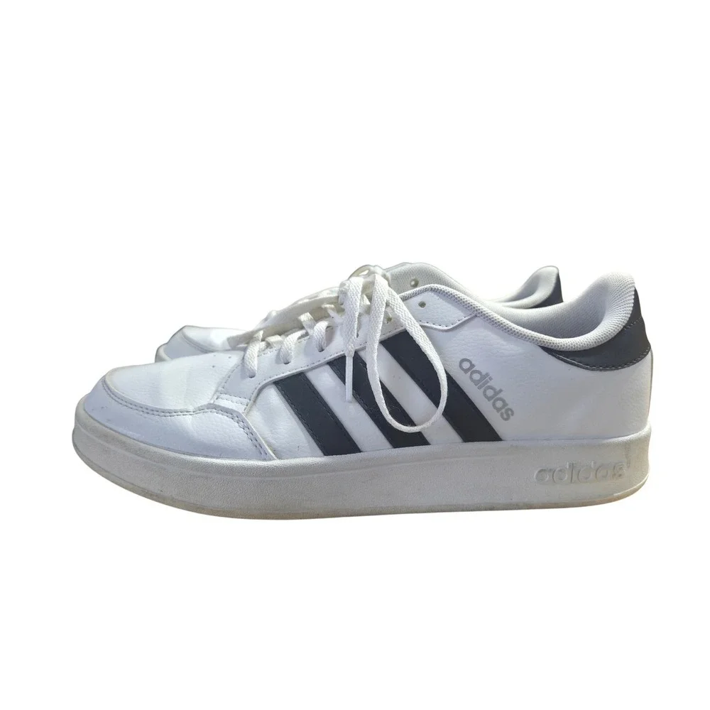 Adidas Breaknet Mens White Black Court Sneakers Shoes FX8724 Size 10